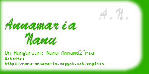 annamaria nanu business card